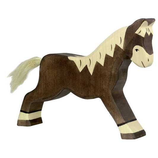 Holztiger Horse, Running, Dark Brown